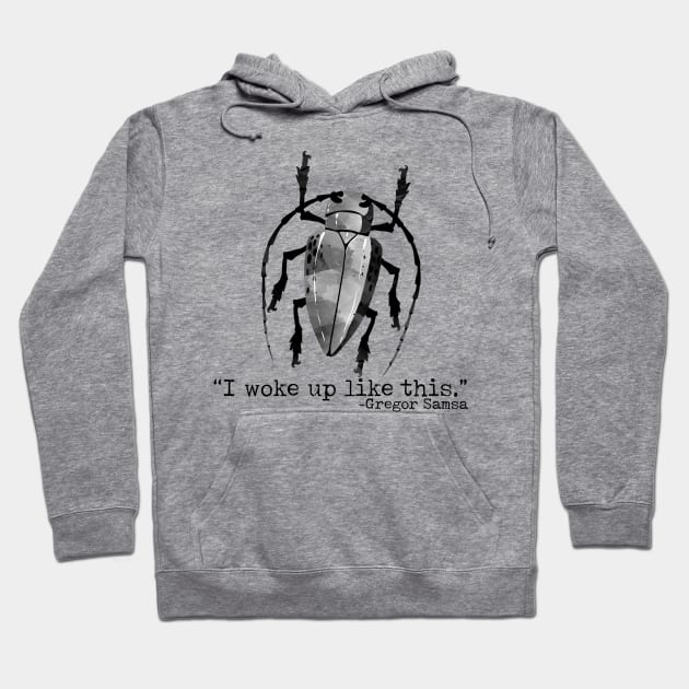 Funny Literary Metamorphosis Kafka Bug Hoodie by k8creates